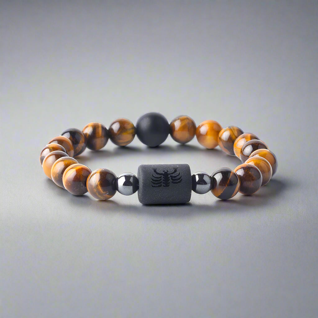 Zodiac Sign Golden Confidence Tiger Eye Bracelet