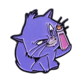 Purple Villain Cat Pin