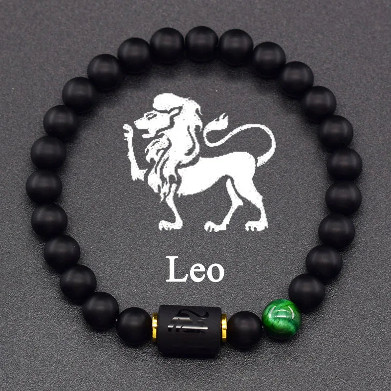 Zodiac Sign Classic Black Onyx Power Bracelet