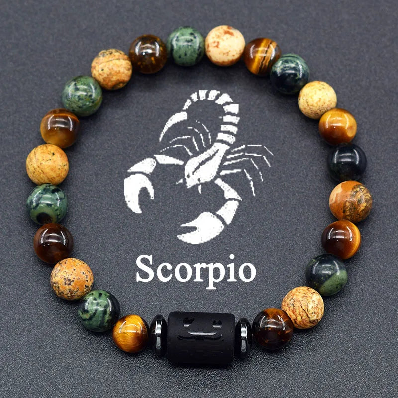 Zodiac Sign Balance & Strength Stone Bracelet