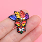 Aku Aku Tribal Mask Pin