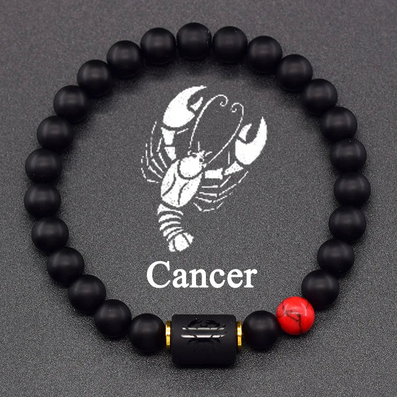 Zodiac Sign Classic Black Onyx Power Bracelet