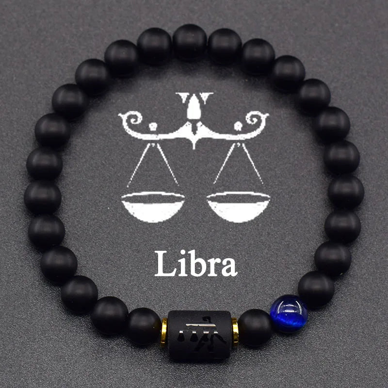 Zodiac Sign Classic Black Onyx Power Bracelet