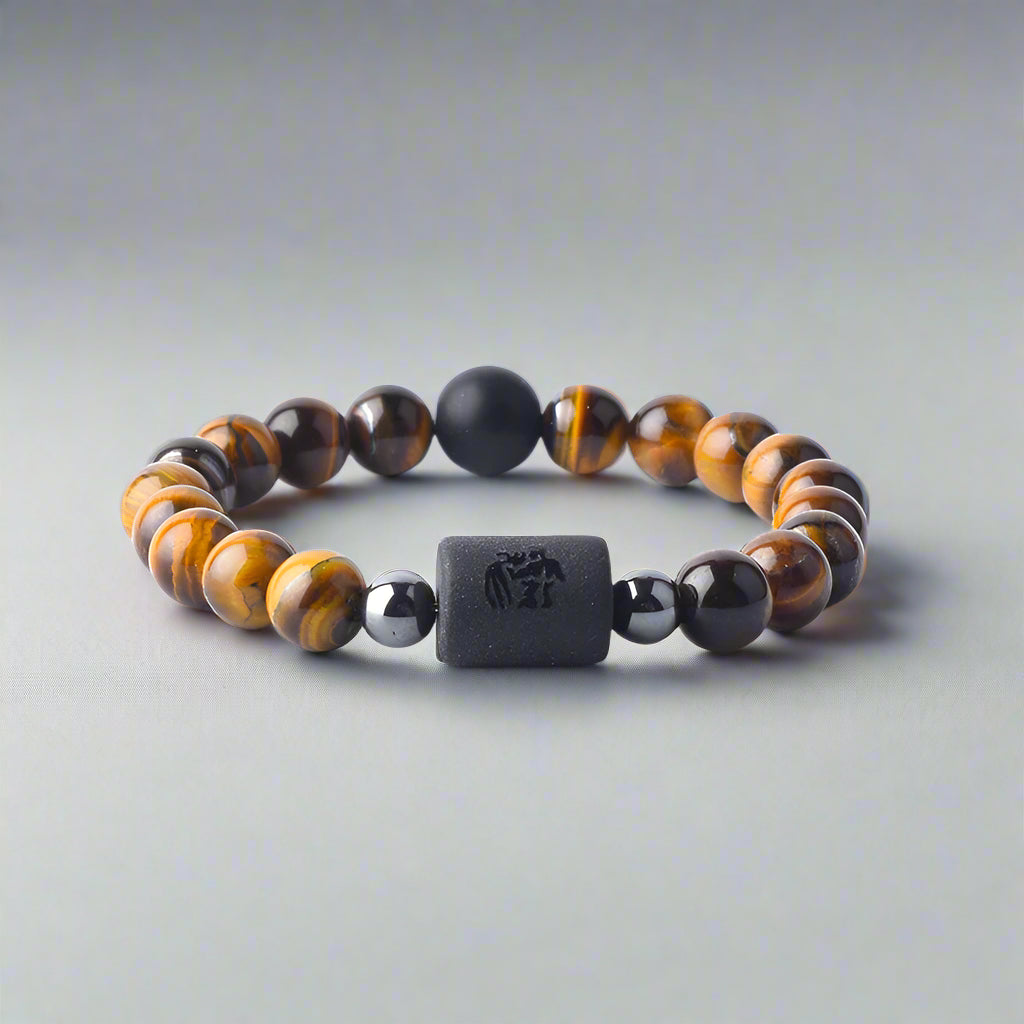 Zodiac Sign Golden Confidence Tiger Eye Bracelet