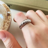 Twisted Croissant Elegance Ring