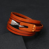 orange leather bracelet