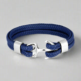 blue leather bracelet