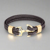 brown leather bracelet