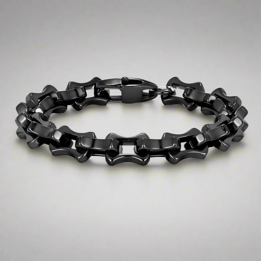 black bike keel chain bracelet