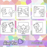 Baby Animals Coloring Pages Bundle Digital & Printable 20 Designs