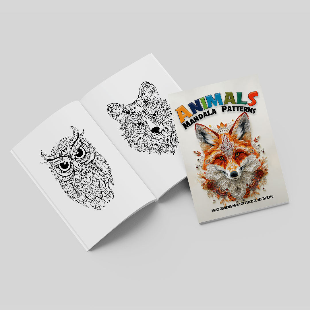 Animals Mandala Patterns Digital & Printable Coloring Book