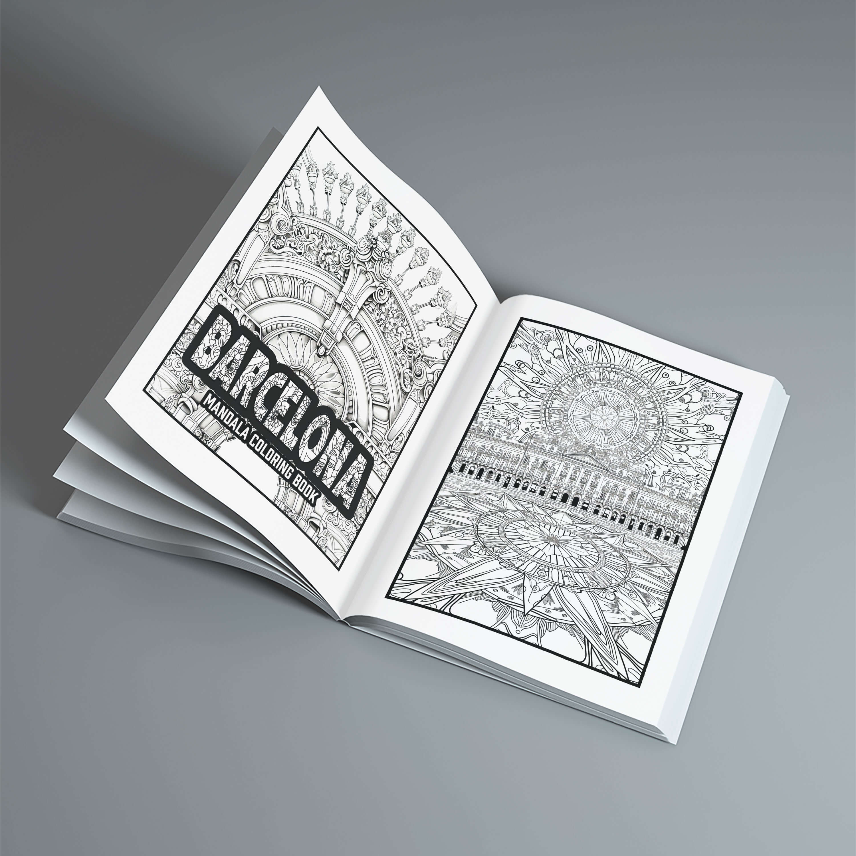 Barcelona Mandala Digital & Printable Coloring Book