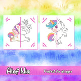 Whimsical Unicorns! Coloring Pages Bundle Digital & Printable 6 Designs
