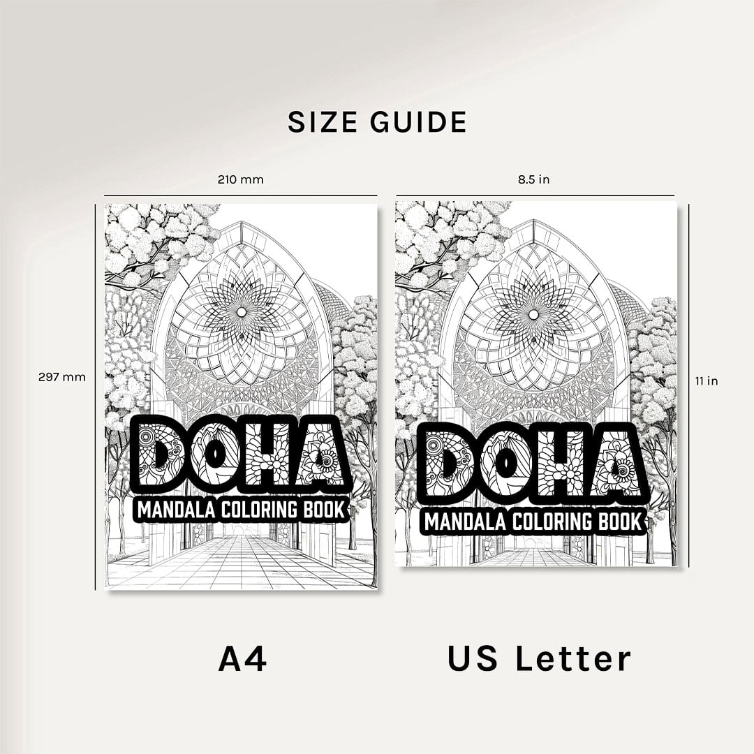 Dubai Mandala Digital & Printable Coloring Book