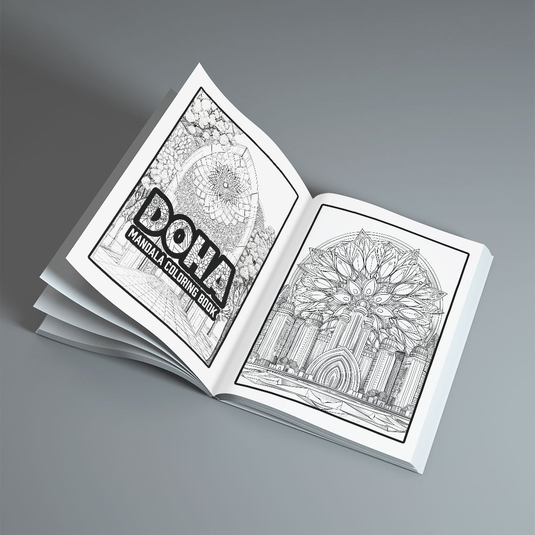 Dubai Mandala Digital & Printable Coloring Book