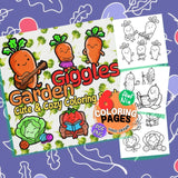 Garden Giggles Coloring Pages Bundle Digital & Printable 6 Designs