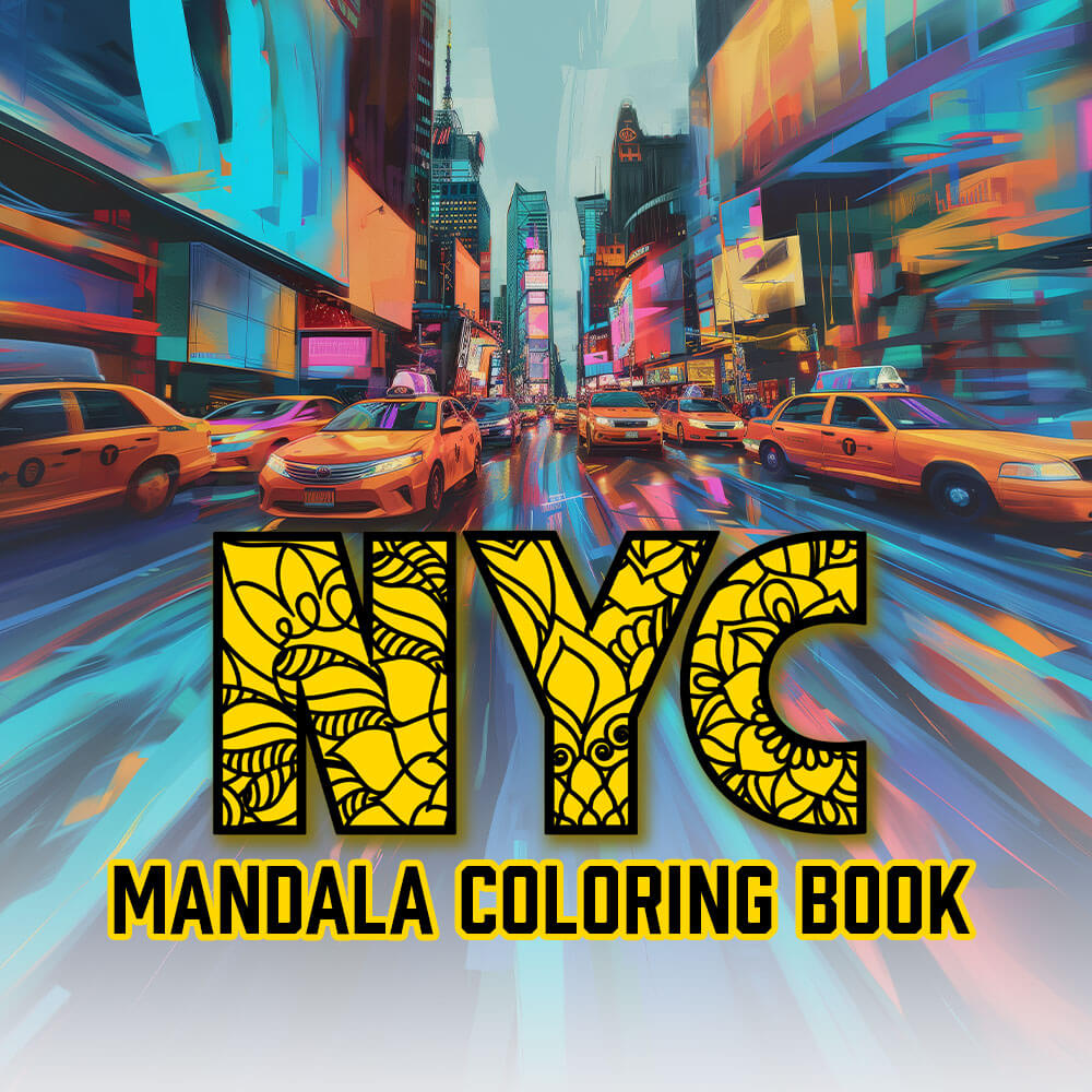 NYC Mandala Digital & Printable Coloring Book