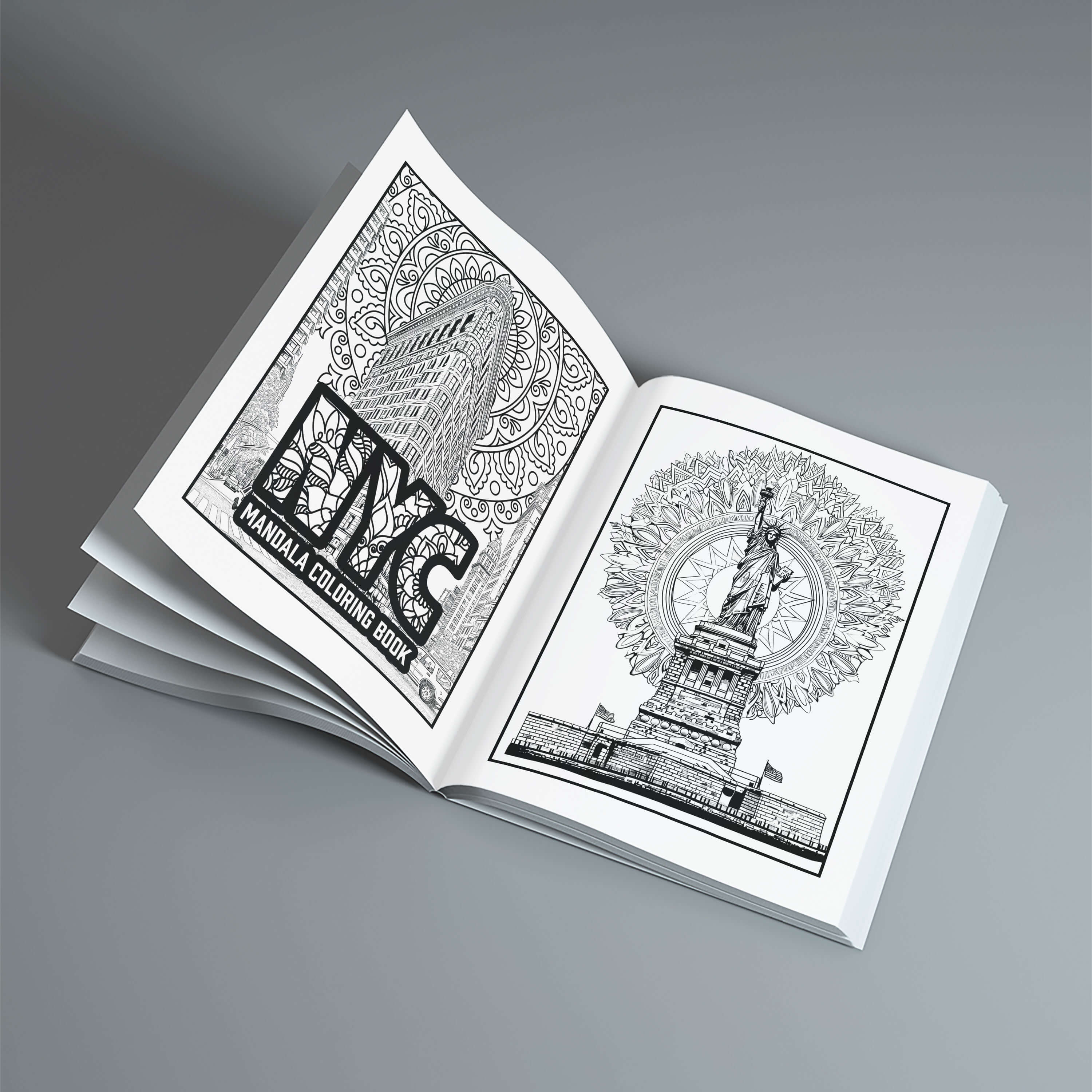 NYC Mandala Digital & Printable Coloring Book