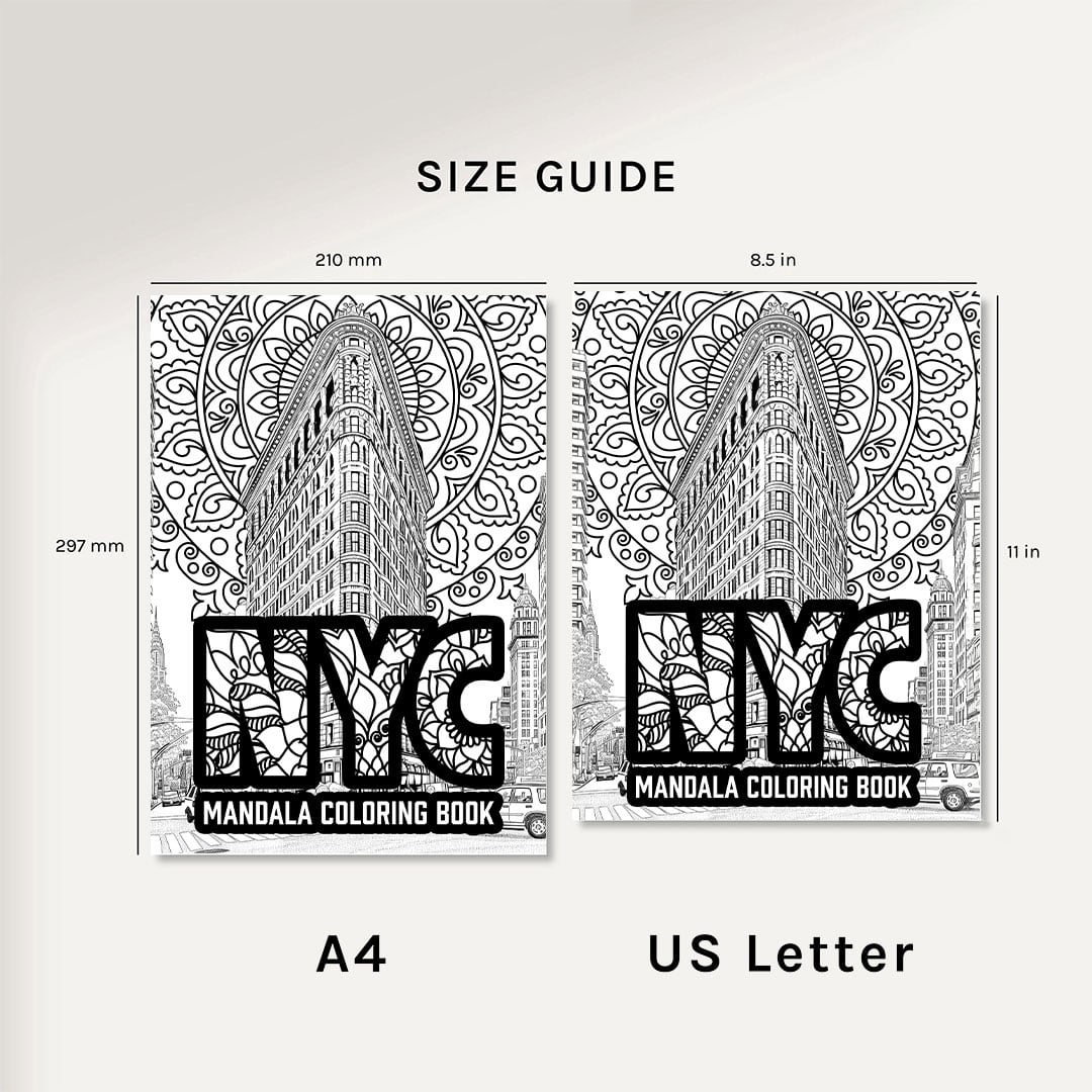 NYC Mandala Digital & Printable Coloring Book