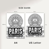 Paris Mandala Digital & Printable Coloring Book