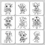 Pirates of the Kawaiibbean Digital & Printable Coloring Book