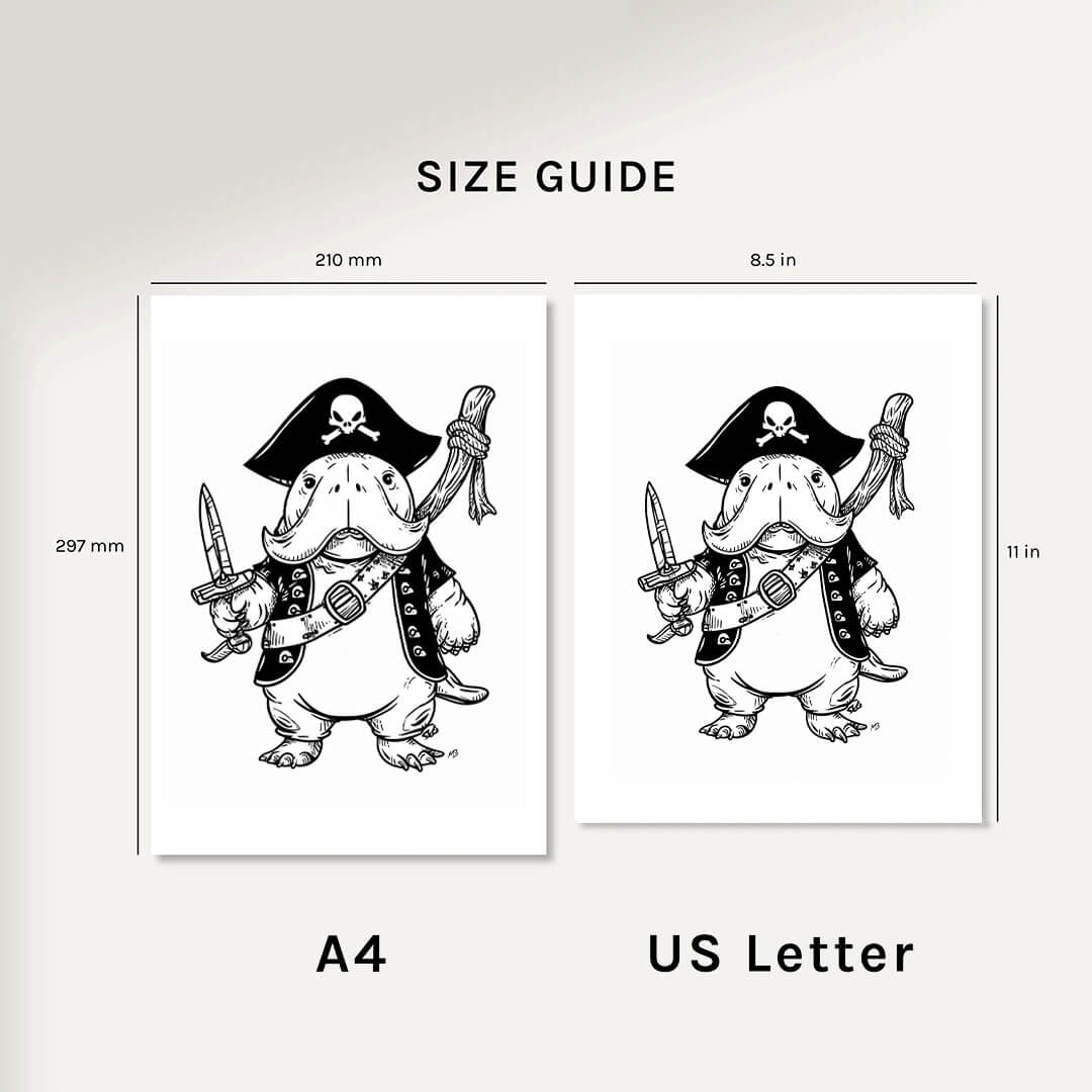 Pirates of the Kawaiibbean Digital & Printable Coloring Book