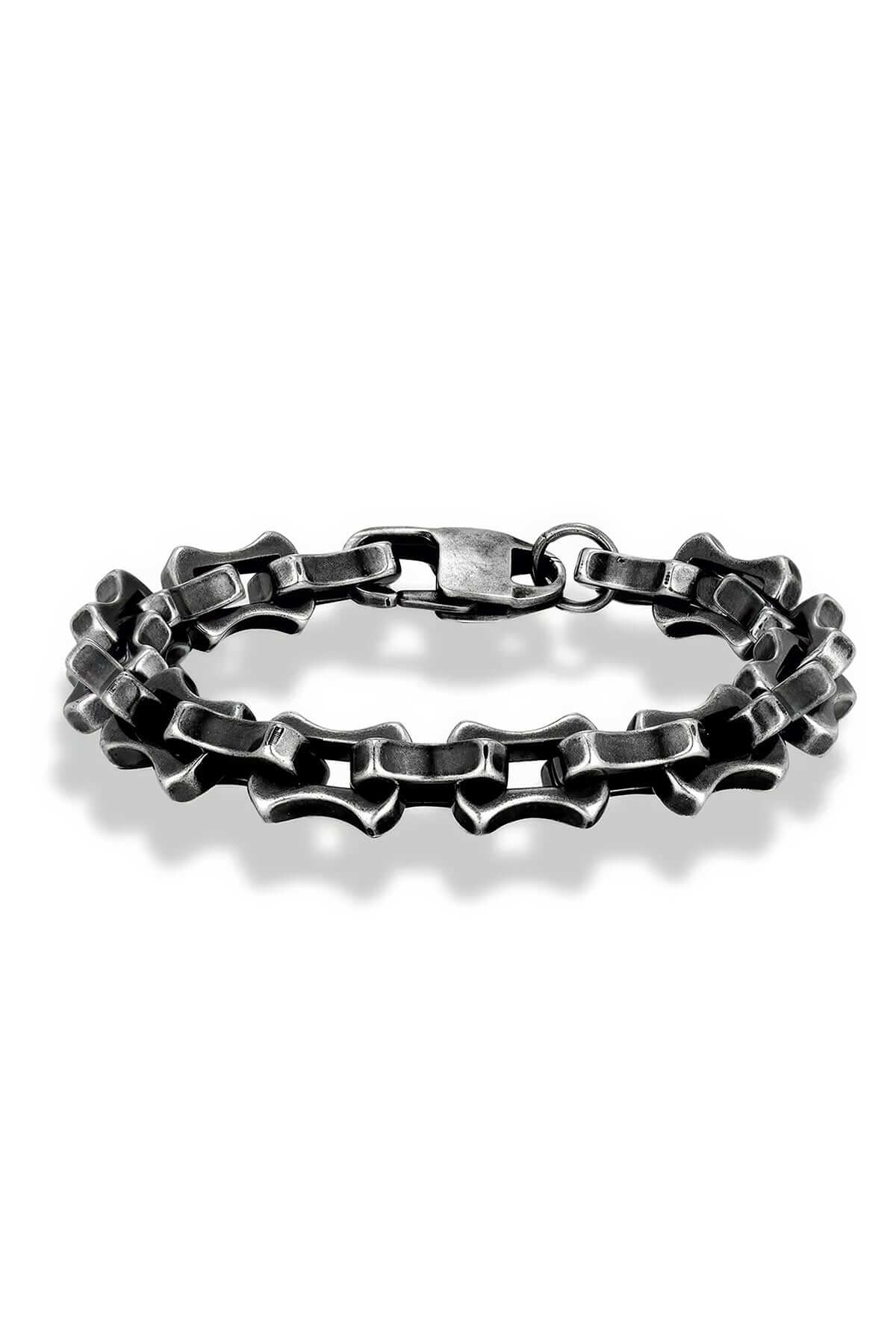 retro chain bracelet for men on white background