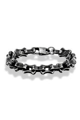 retro chain bracelet for men on white background